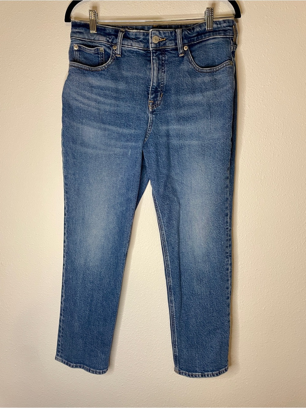 J. Crew Classic Blue Full Length High Rise Classic Straight Jeans 29P